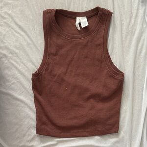 Tilly's Chocolate Ribbed Tank Top
